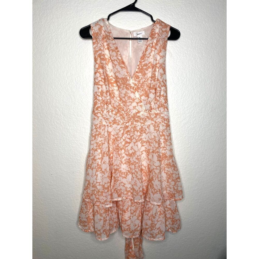 Japna womens sleeveless frilly dress romantic girly floral print ditzy XL